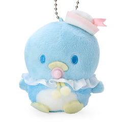 Sanrio Tuxedo Sam size guide highlights compact footprint for small chair spaces