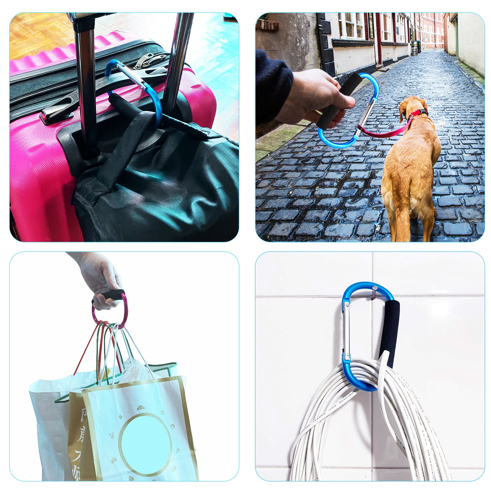 Sansheng aluminum alloy carabiner clip, lightweight and sturdy.