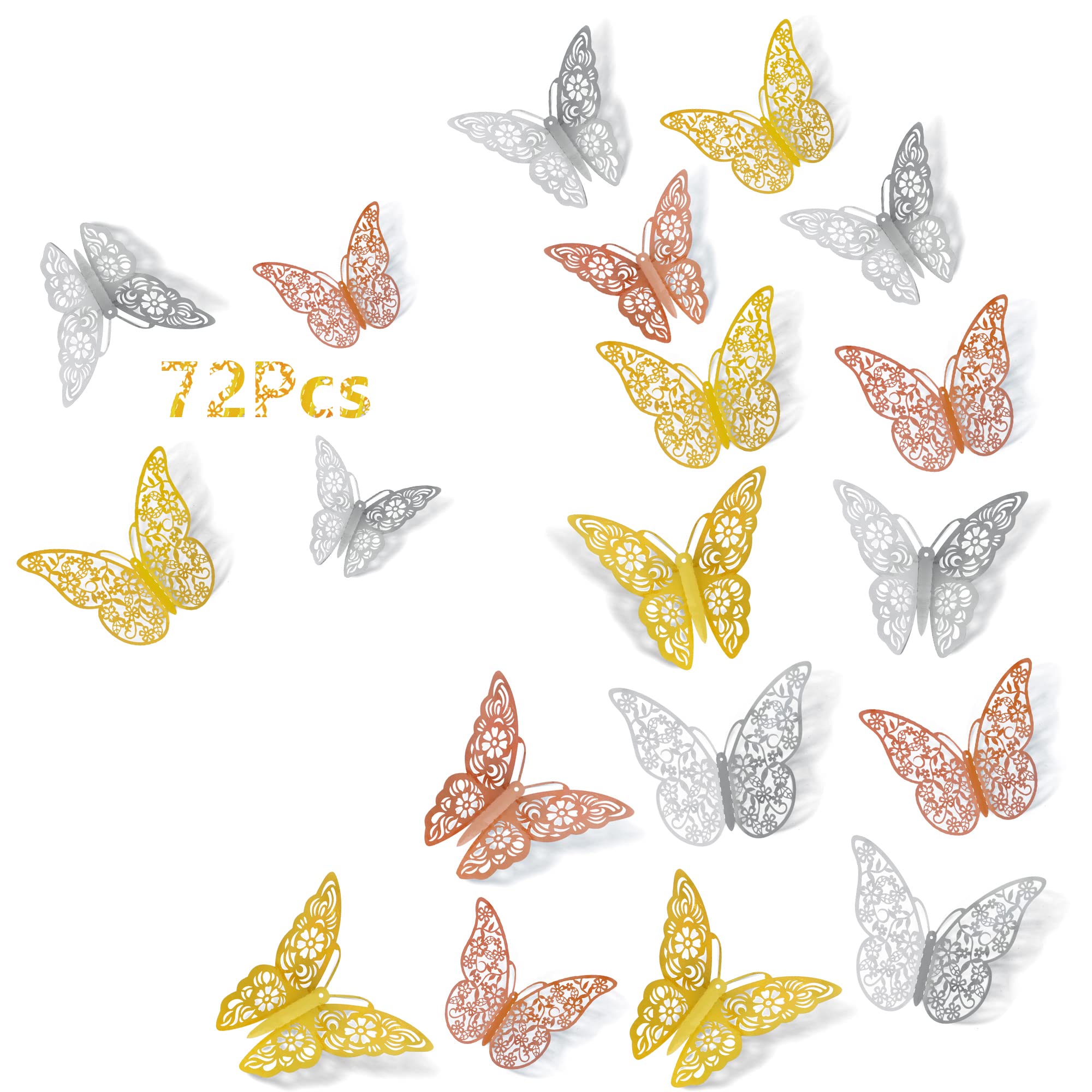 SAOROPEB 3D butterfly wall decor style 1 3-inch adds dimensional charm to walls