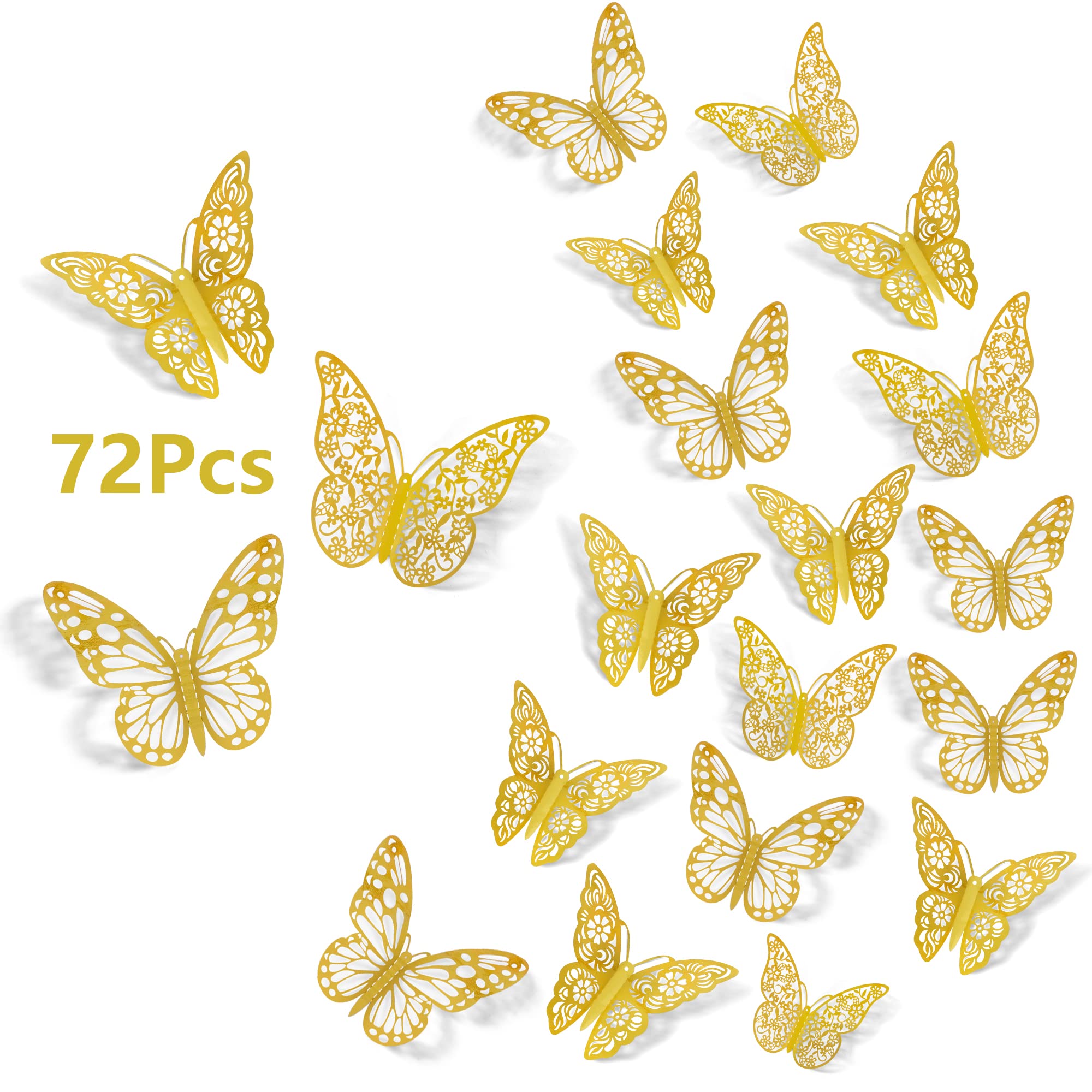 SAOROPEB 3D butterfly wall stickers style1 3in add shimmering accents to kids rooms