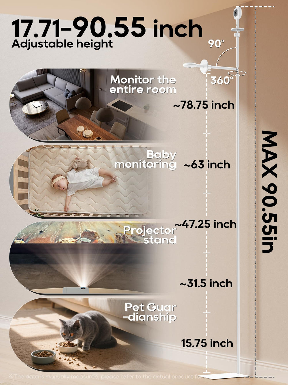 SAPESEHE floor stand for Nanit Original fit offers versatile placement across the room