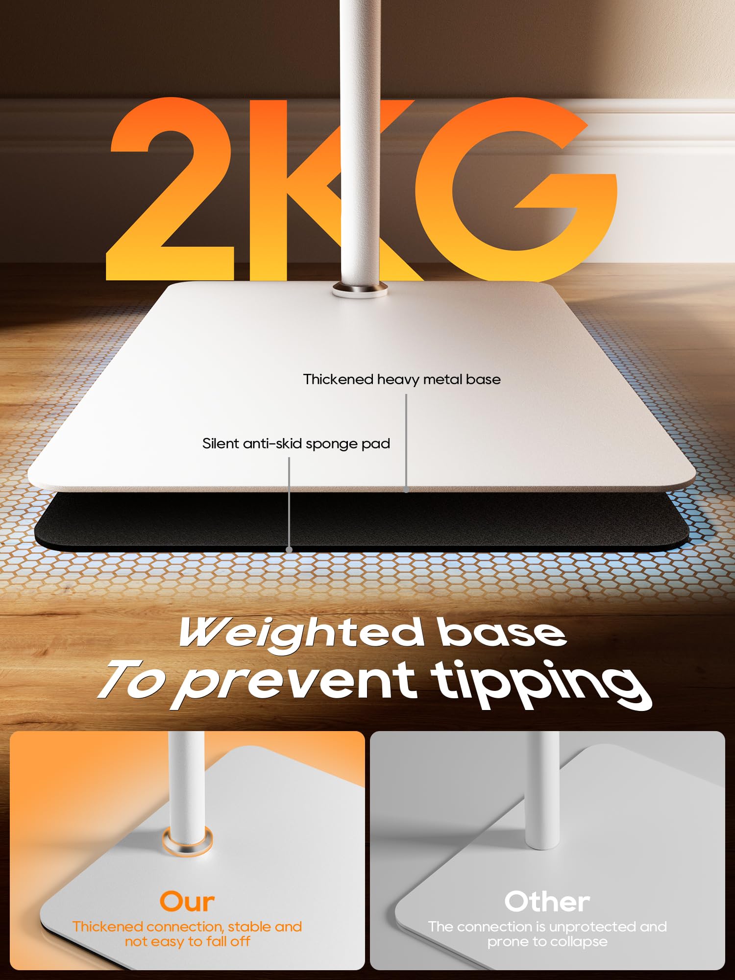 SAPESEHE floor stand enables crib and play area monitoring from across the room