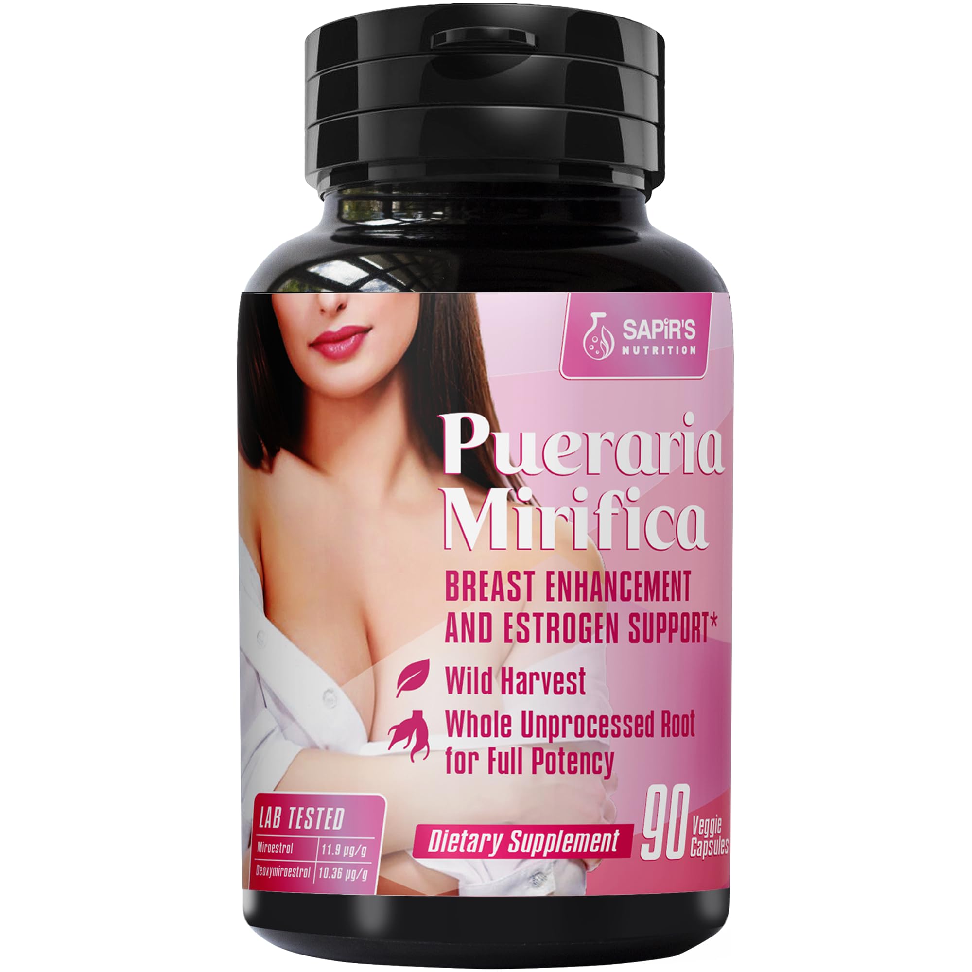 Sapir's Nutrition Pueraria Mirifica capsules packaging for daily wellness routine