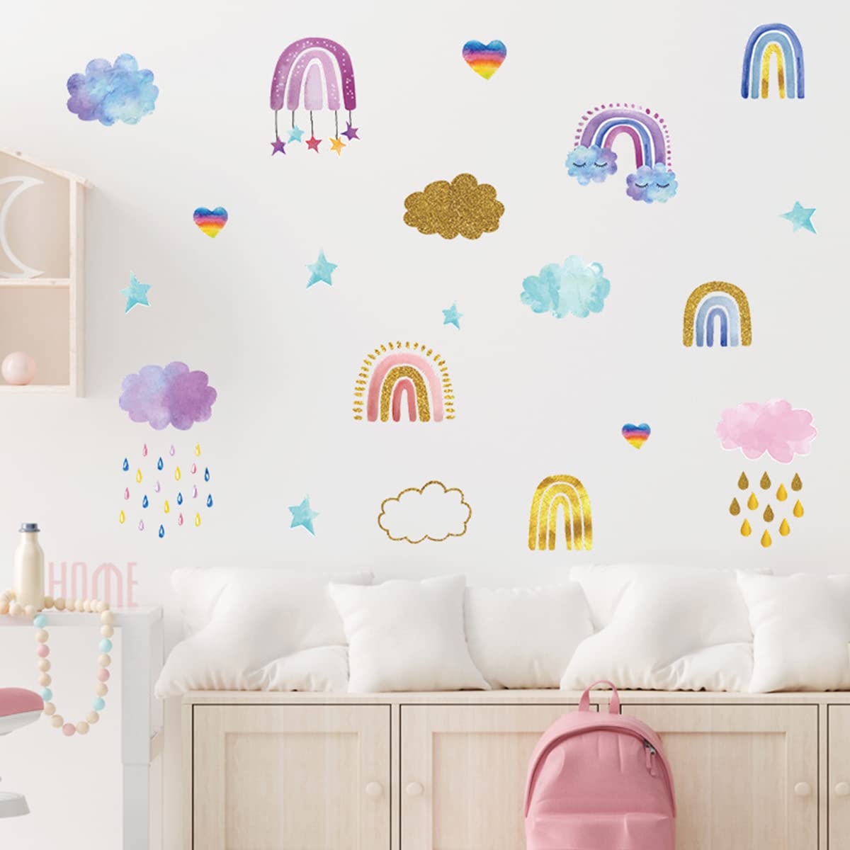 Sappheiros multi-surface wall sticker adapts to walls, windows, cabinets, or laptops.
