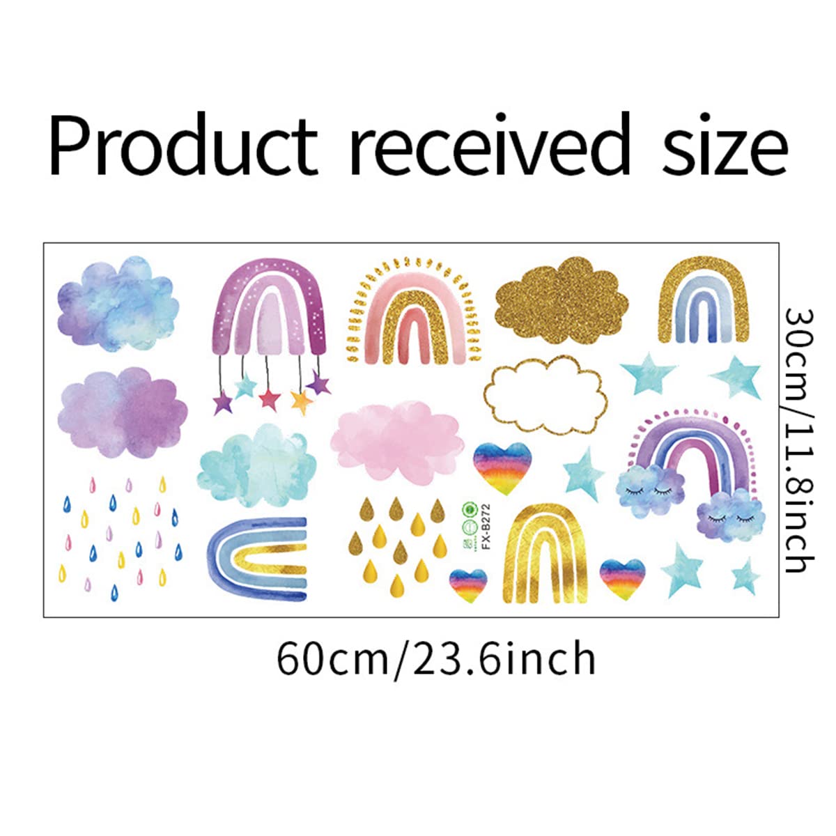 Sappheiros rainbow cloud decor creates soft, whimsical accents on glass, walls, or furniture.