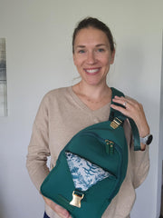 Sarah Wells Allie Sling Bag insulated exterior pocket holds milk chiller or bottles