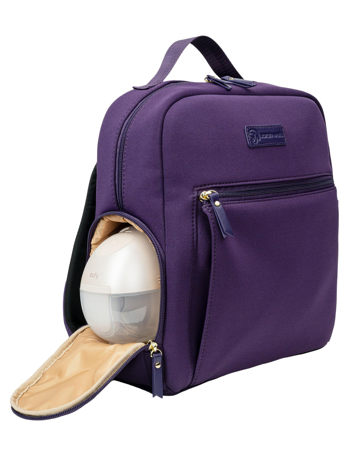Sarah Wells Fifi Mini bag front view showing compact design for on-the-go pumping.