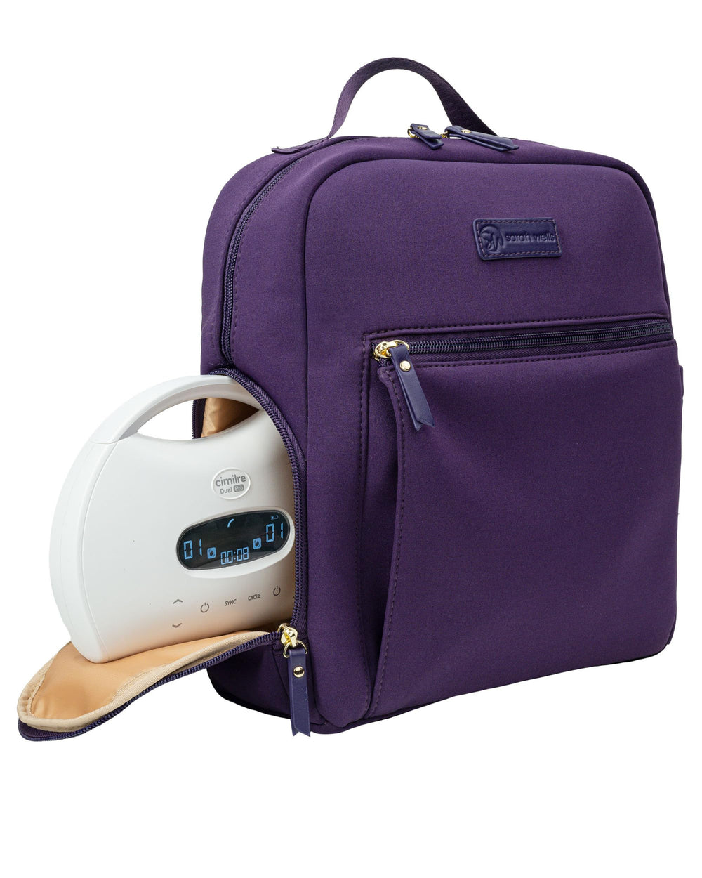Sarah Wells Fifi Mini exterior bottle pocket for easy access.