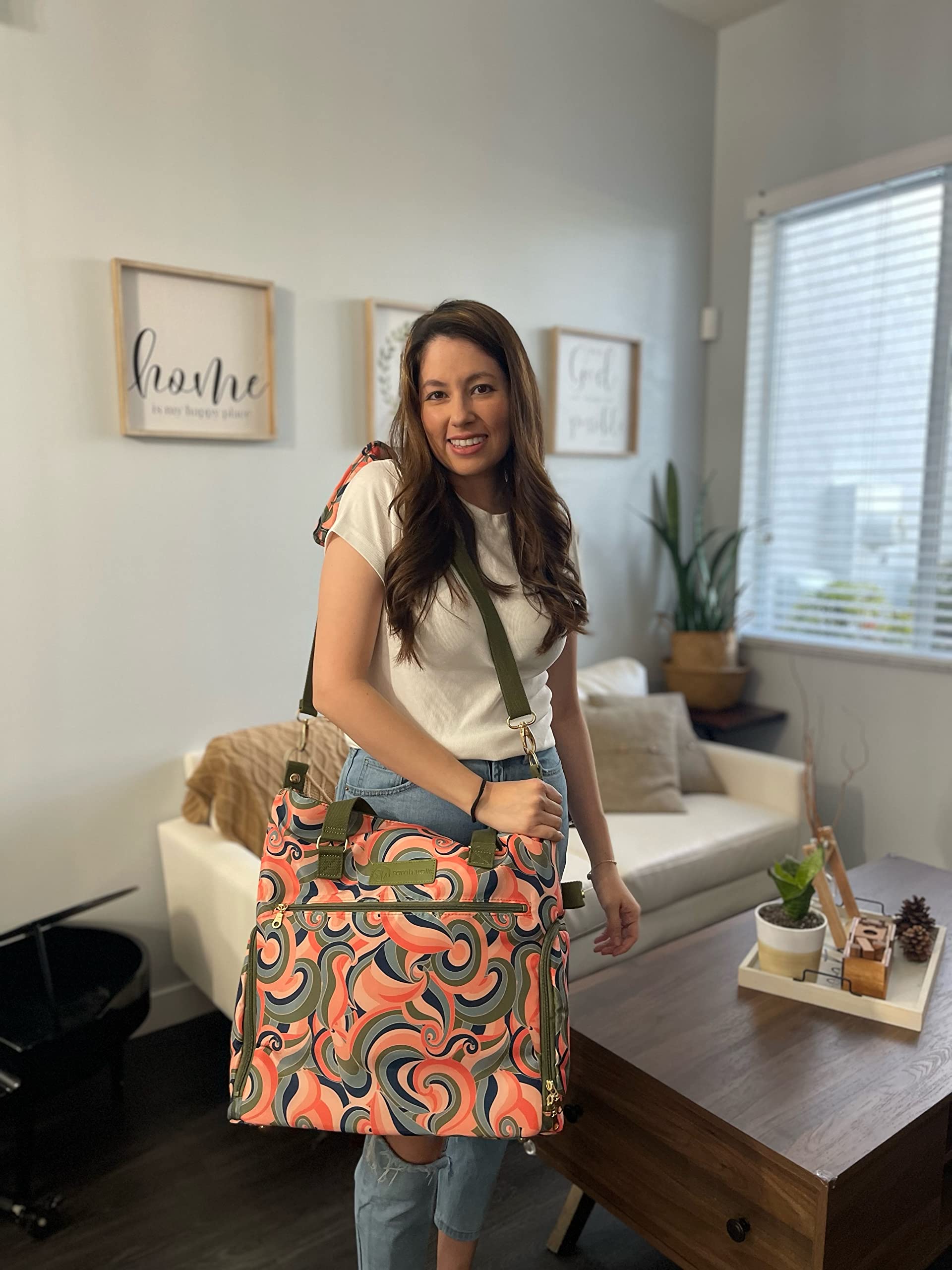 Sarah Wells Lizzy bag with laptop sleeve keeps work-ready gear organized