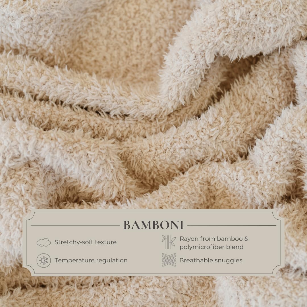 SARANONI Bamboni blanket 40x60in size ideal for beds or couch cuddling.