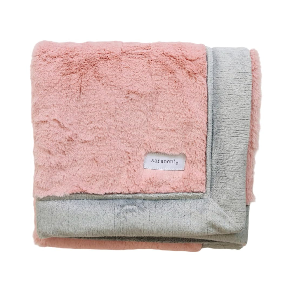 SARANONI luxury receiving blanket for babies with ultra-soft fabric for gentle cuddles.