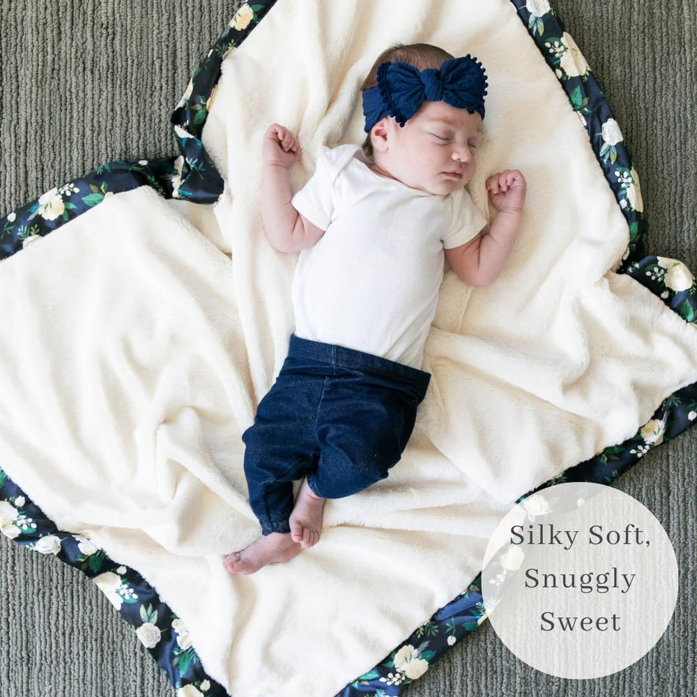 SARANONI blanket gift-ready packaging for nursery gifting with Rose Blossom