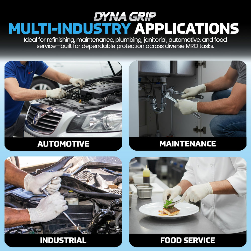 SAS Dyna Grip disposable gloves suitable for industrial use