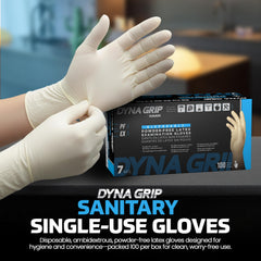 SAS Dyna Grip powder-free latex gloves offer comfortable fit