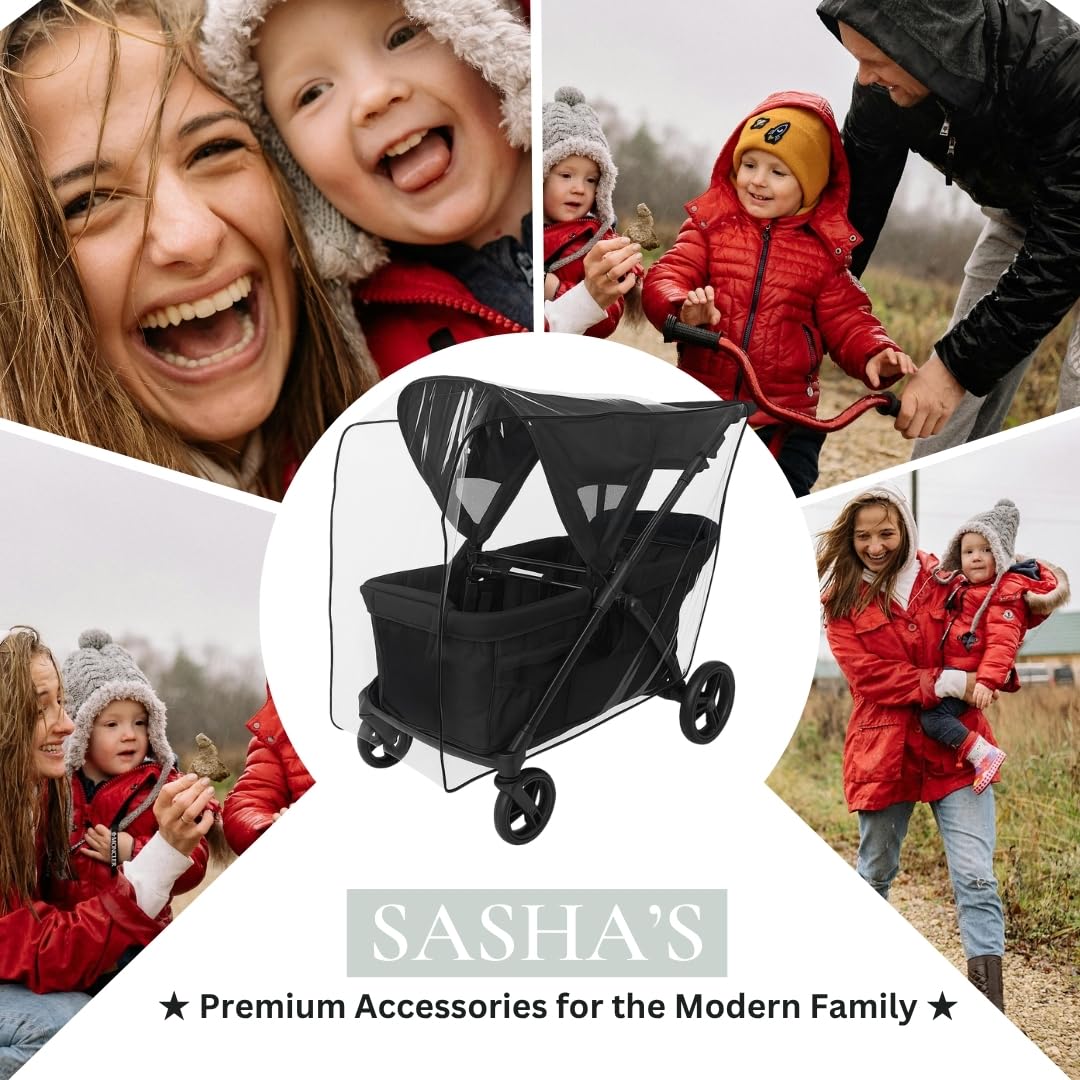 SASHA'S compatible Baby Trend EX 2-in-1 fits securely on the wagon