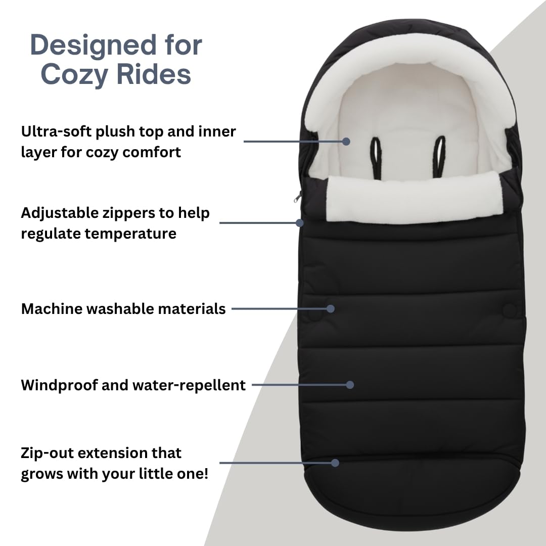 SASHA'S Footmuff for Nuna Triv top panel vents warmth when needed