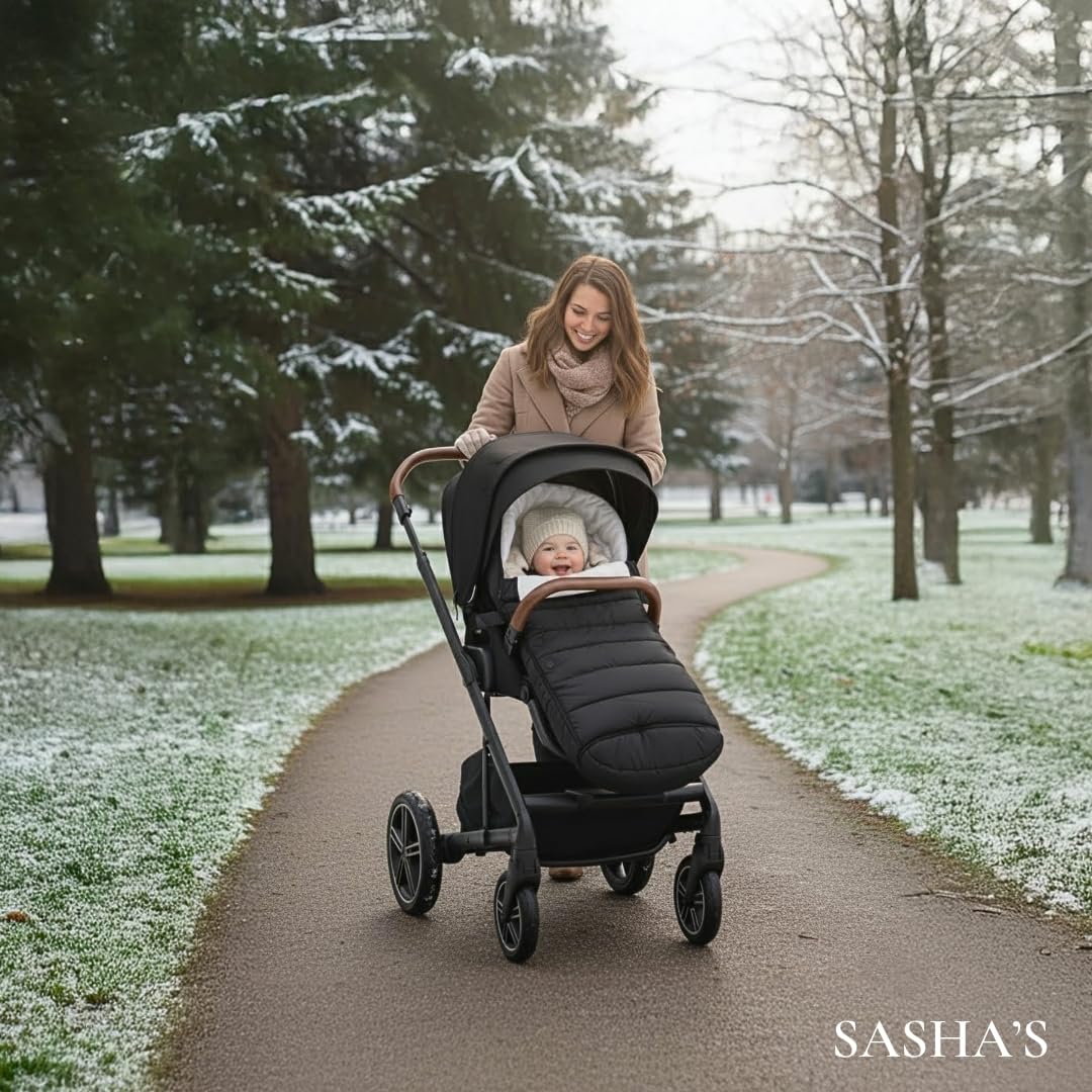 SASHA'S Footmuff for Nuna Trvl anti-slip backing stays in place