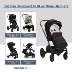 SASHA'S Footmuff for Nuna Trvl Dubl expansion panel grows with your child