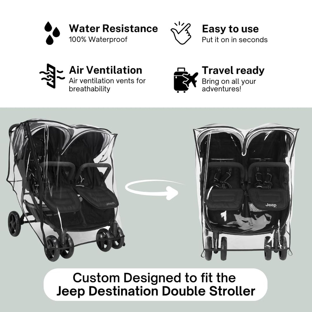 SASHA'S zipper-access opening enables quick child checks without removing cover.