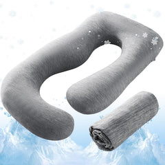 Sasttie cooling pregnancy pillow cover 57-inch for cool, comfortable sleep