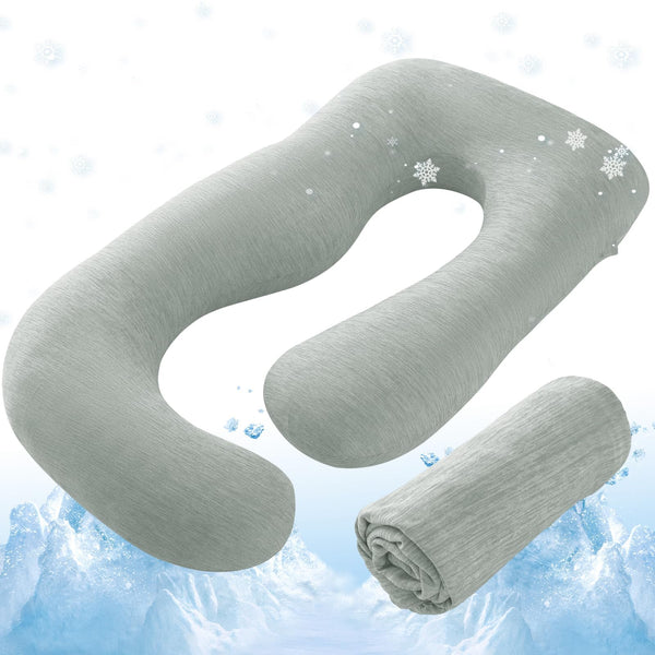 Sasttie cooling pillow cover close-up shows soft breathable fabric for comfort
