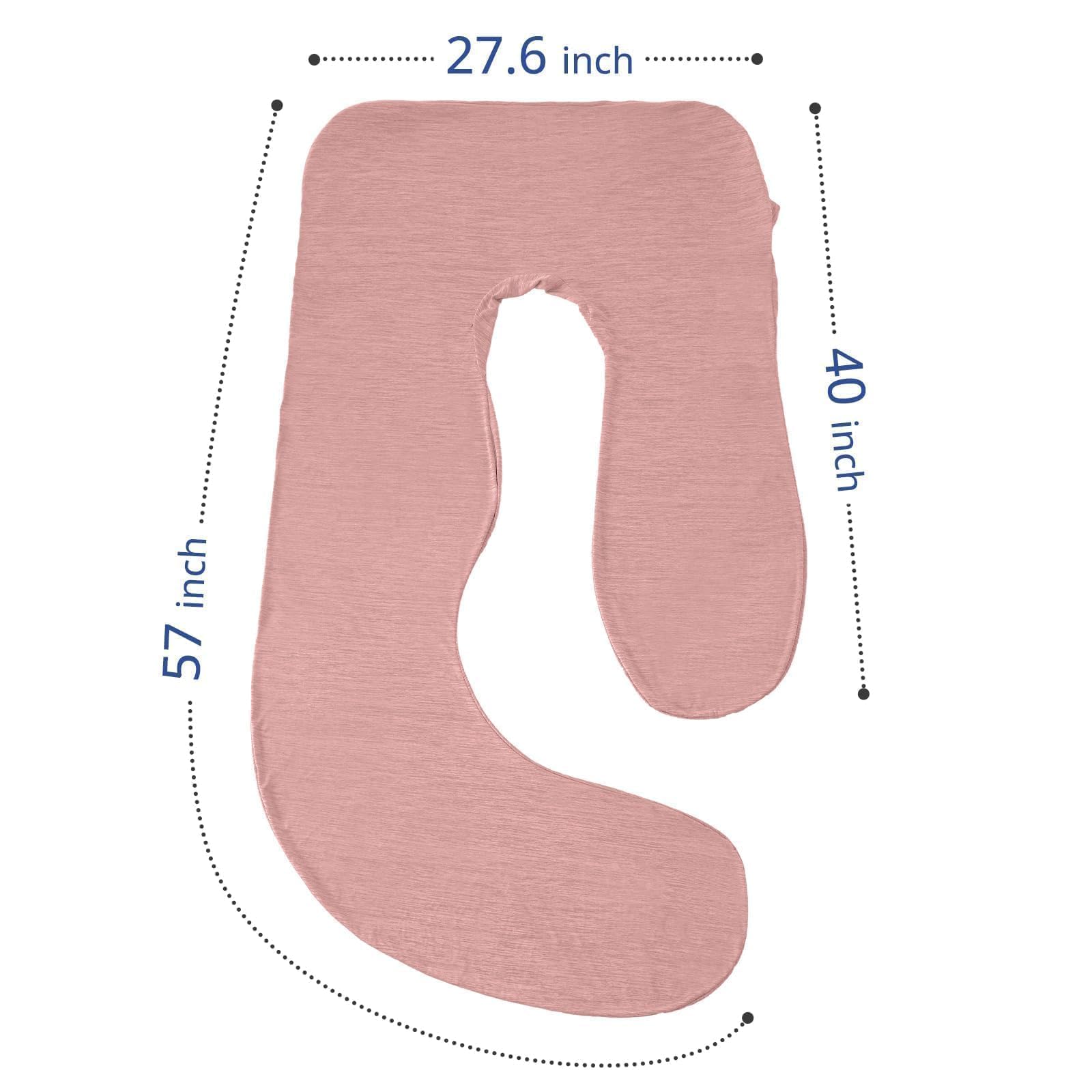 Sasttie stretchable fabric adapts to most maternity pillow shapes