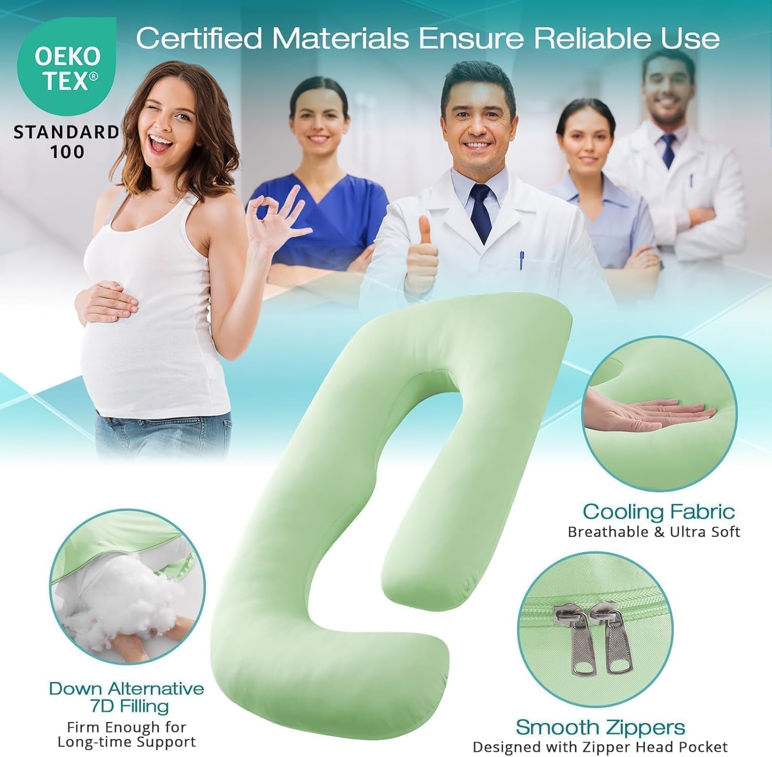 Sasttie down-alternative filling with 7 lbs for balanced softness and support.