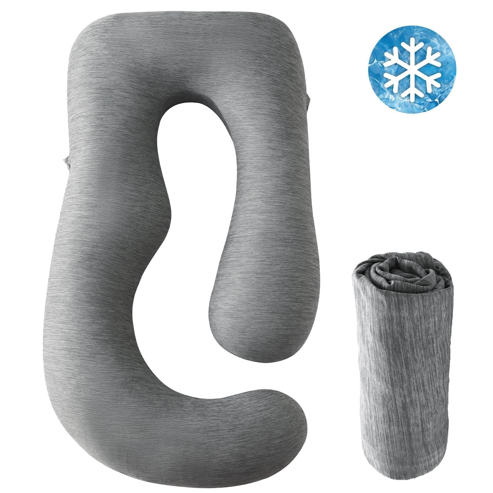 Sasttie grey pregnancy pillow cover adds modern style