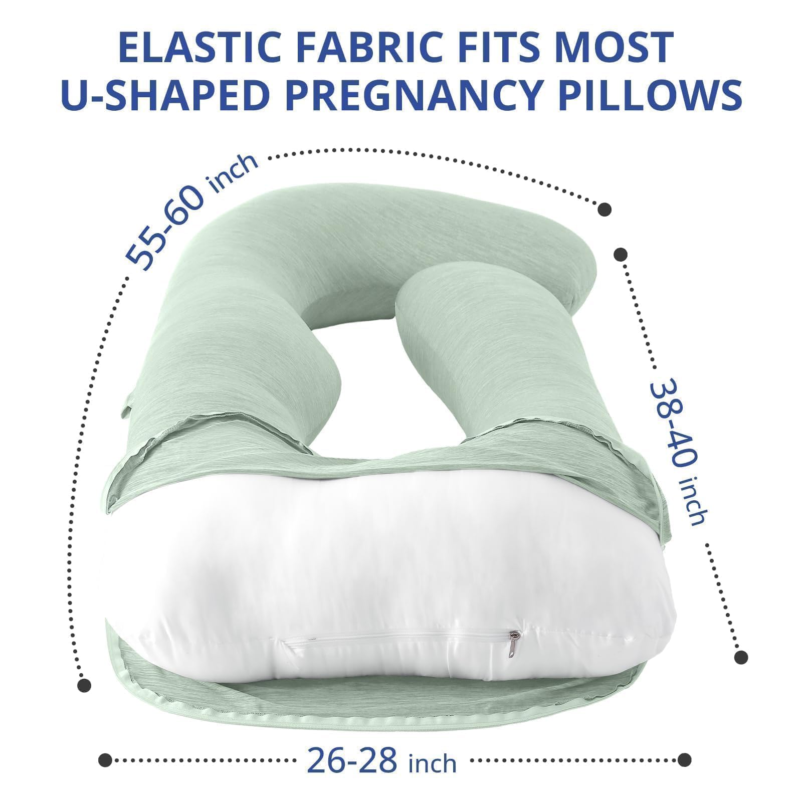 Sasttie 55–57 inch fit ensures snug, secure coverage for U-shaped pillows.