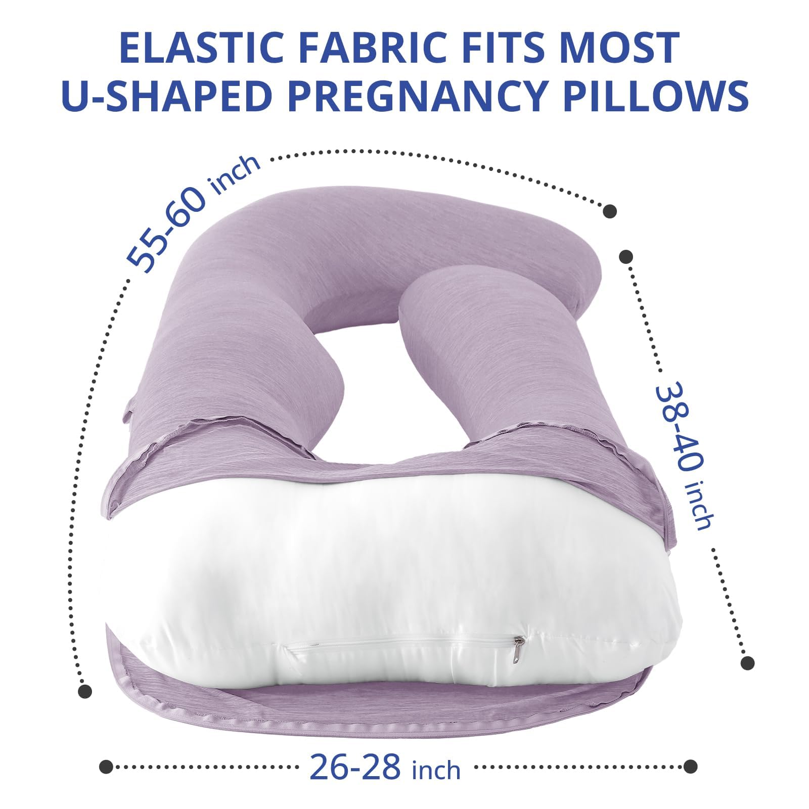 Sasttie lavender cover laid flat to show calm color and breathable fabric.