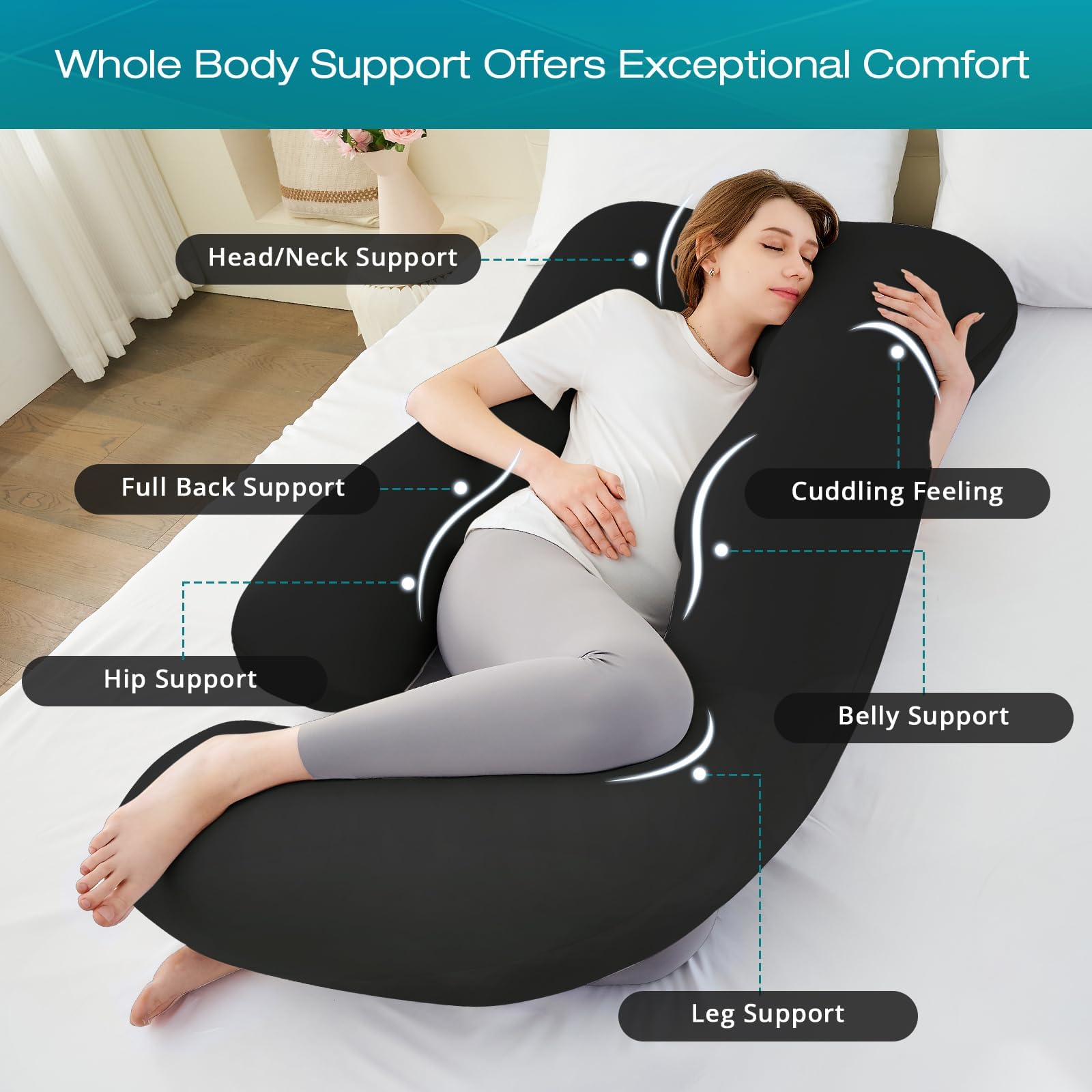 Sasttie pillow with down-alternative filling provides resilient support without overheating