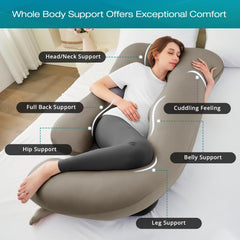 Sasttie pillow with removable cover stays cool and easy to wash.