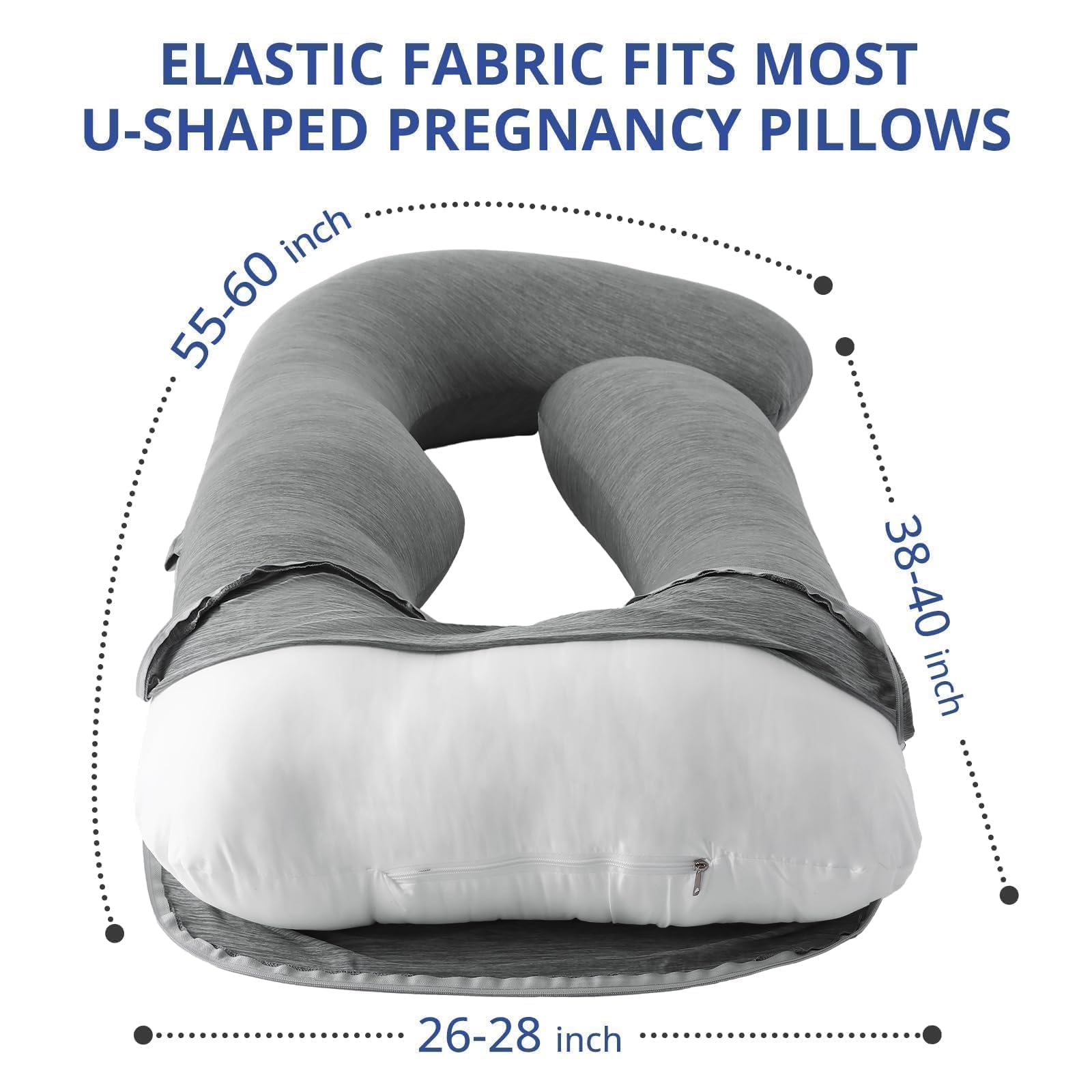 Sasttie stretch-fit 55-57 inch pillow cover stays snug and secure