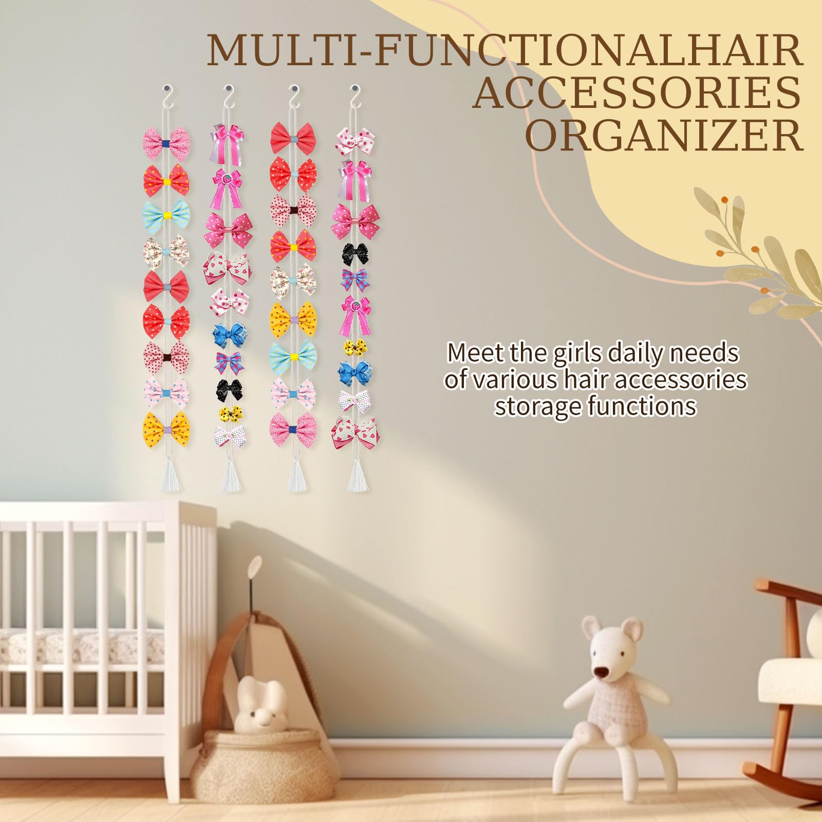 SATINIOR 10-piece cord system keeps scrunchies accessible and untangled