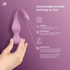 Satisfyer Love Birds 1 app control interface enables personalized workouts.
