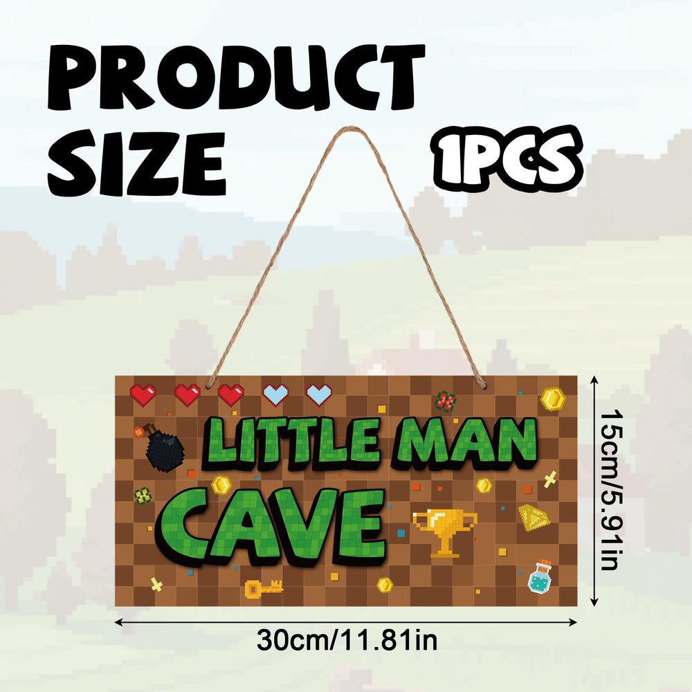 SAVITA little man cave wall plaque enabling quick room customization.