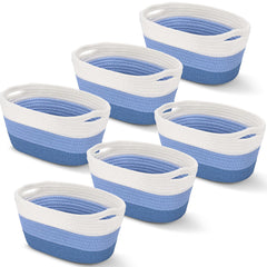 Sawysine 6pc storage baskets organized on shelves for clutter-free spaces