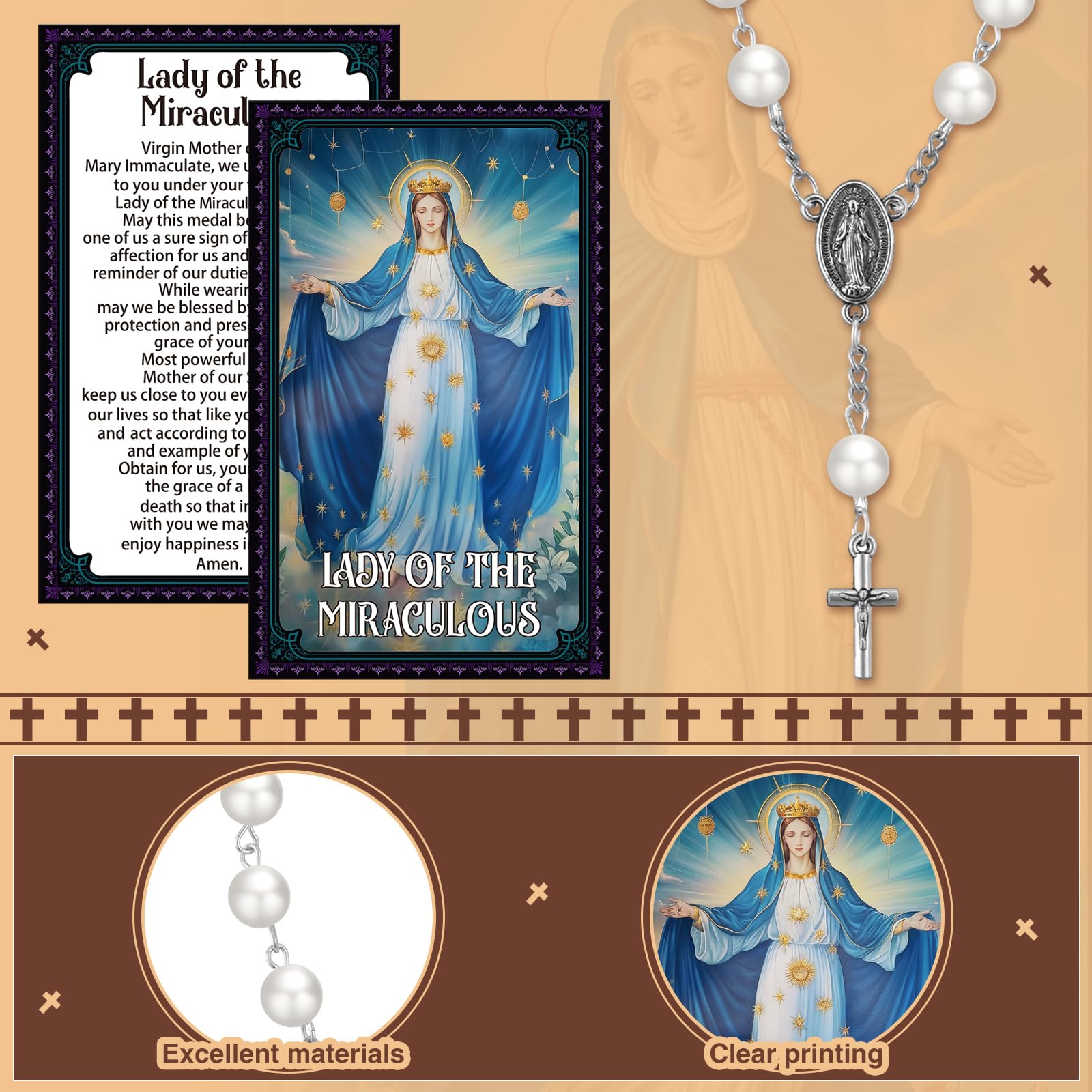 Sayglossy packaging bags – neat storage for gifting each bracelet and prayer card.