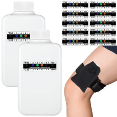 Sazoemao urine test kit bottles with temperature strips for on-the-go readings.