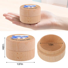 Sbarklo hand-painted wooden box, a sturdy keepsake for precious baby teeth.