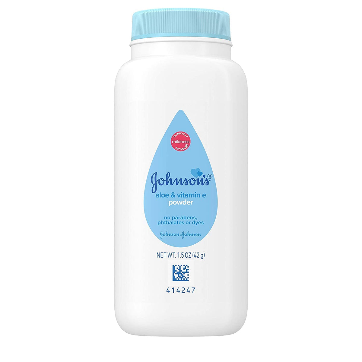 SC Johnson's Johnson's Baby Powder travel bottle absorbs moisture for on-the-go dryness