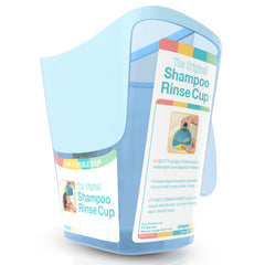 S.C. Products Shampoo Rinse Cup for kids blue front view with easy-grip handle