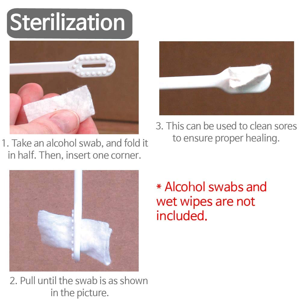 SC SCRATCH 'N' CLEAN wipe attachment supports wipe or swab use.