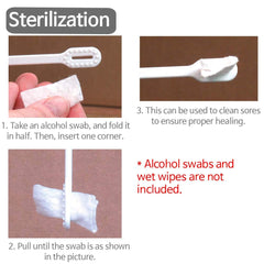 SC SCRATCH 'N' CLEAN wipe attachment supports wipe or swab use.