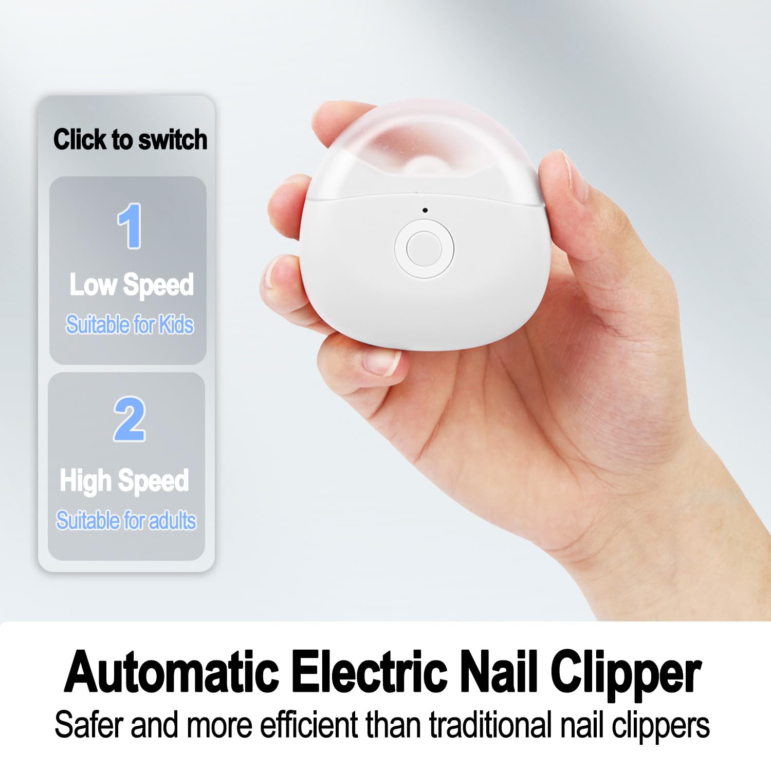 SCAIKTIG nail clipper two speed switch for versatile trimming