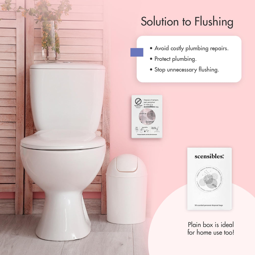 SCENSIBLES wall-mounted dispenser setup with compatible bags