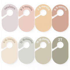 SCHOLOX baby size dividers—8-piece set for easy closet organization by size