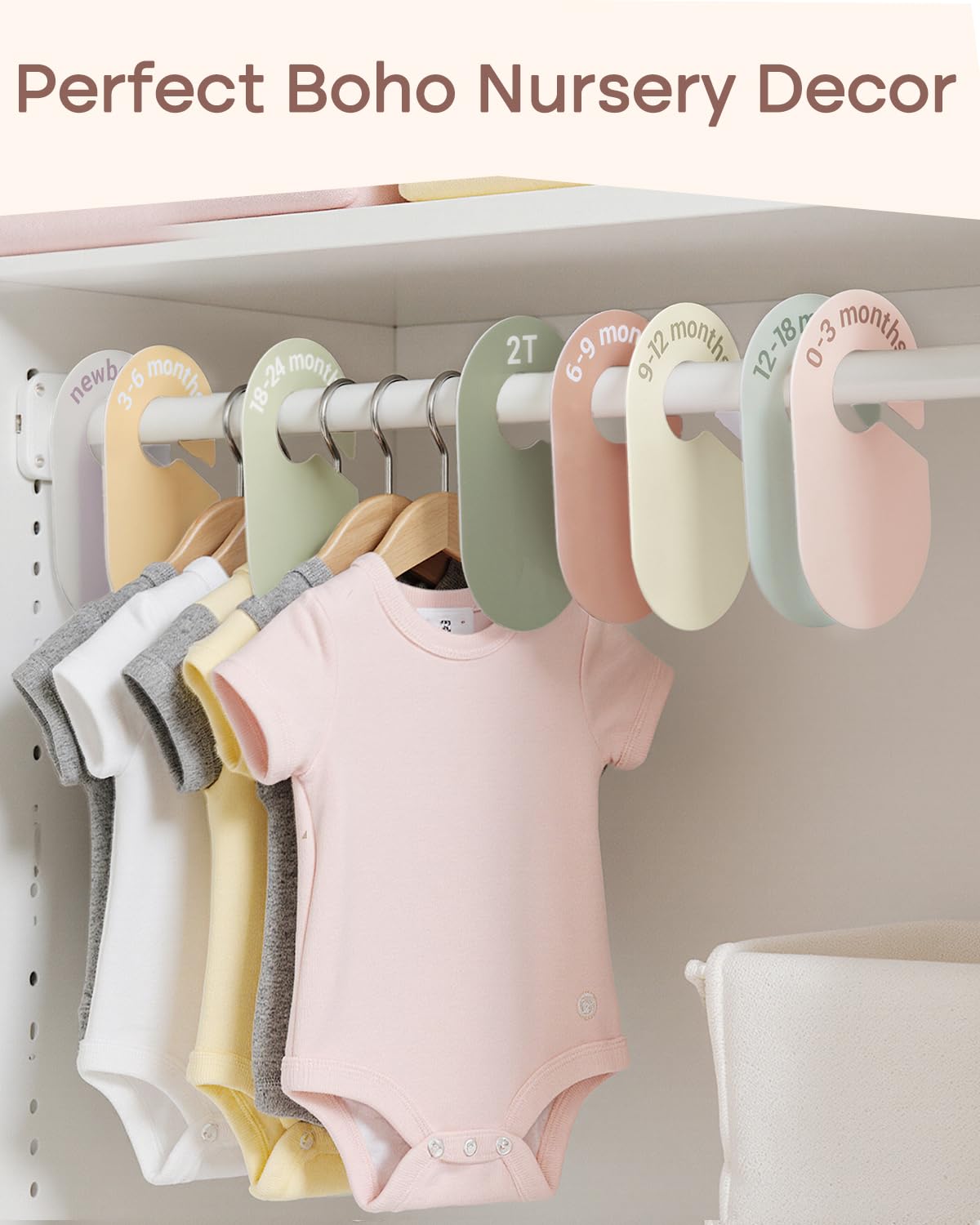 SCHOLOX boho nursery decor elevates the room while tidying the closet