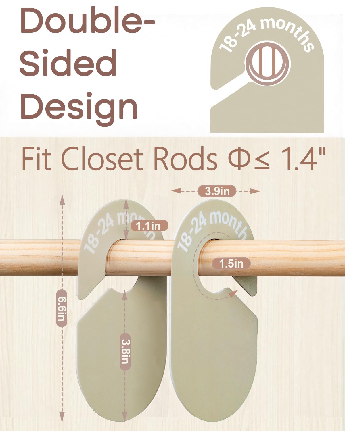 SCHOLOX double-sided labels ensure visible sizes from any hang orientation