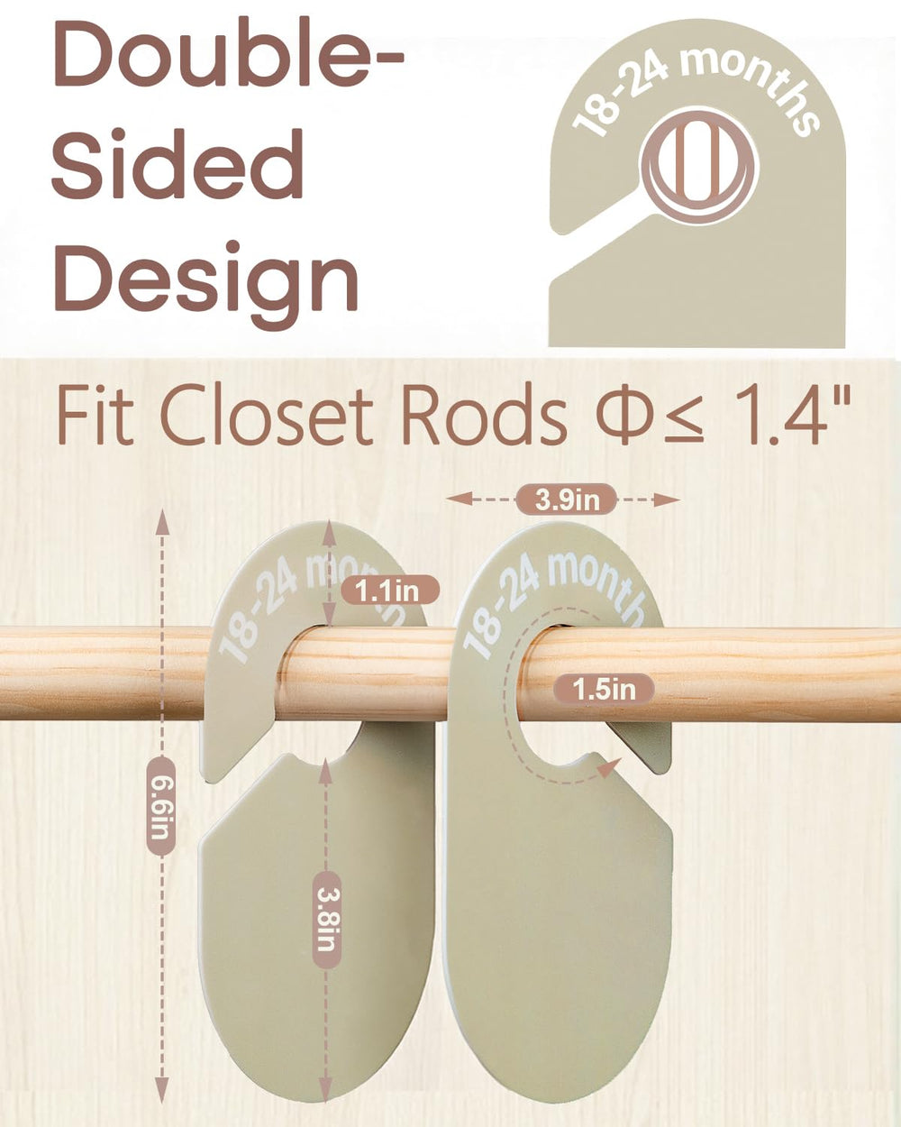 SCHOLOX double-sided labels ensure visible sizes from any hang orientation